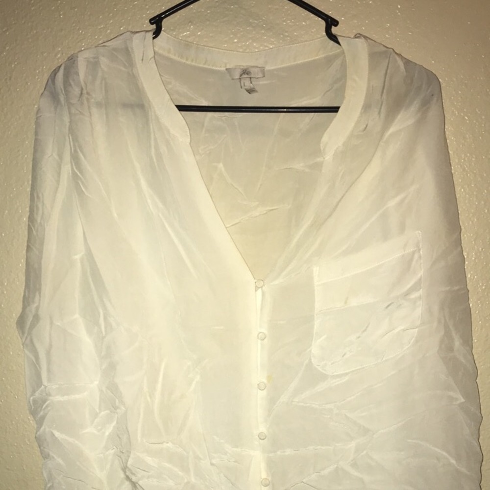 Joie Vintage Style Button 100% Silk Blouse